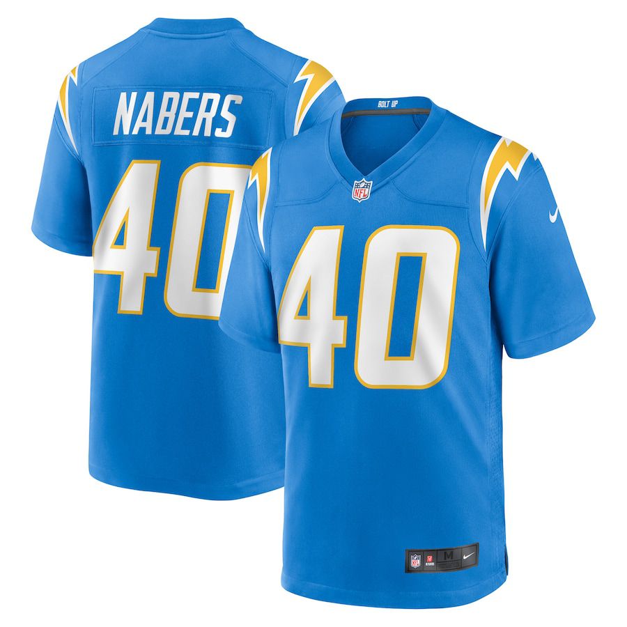 Men Los Angeles Chargers #40 Gabe Nabers Nike Powder Blue Team Game NFL Jersey